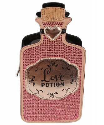 Embellished Poison Bottle Crossbody Kitsch Bag LDH007 PINK